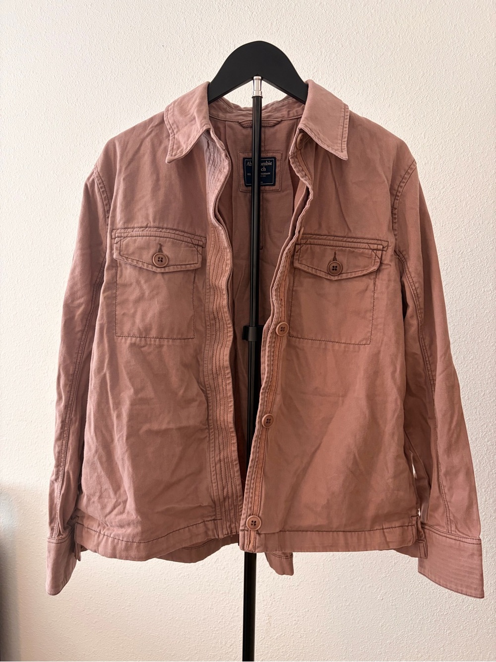 Early 00s 100% Cotton Abercrombie & Fitch Dusty Rose Utility Jacket